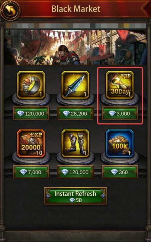 Get VIP Time from Black Market