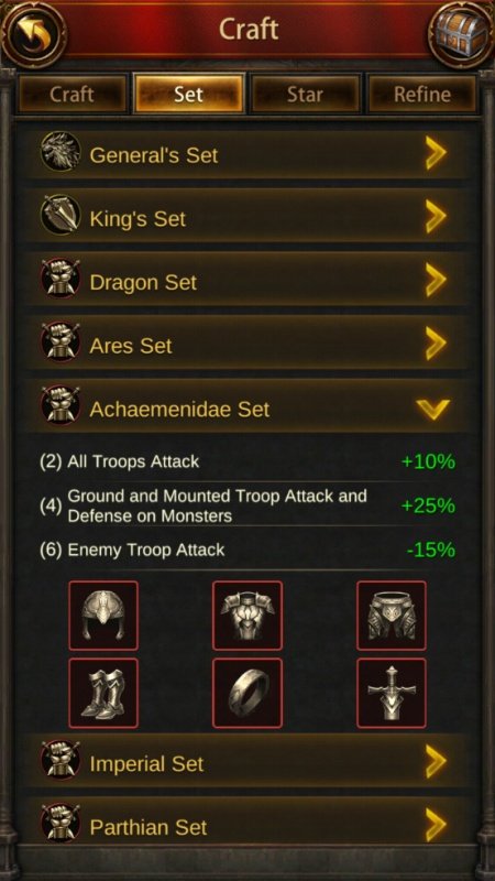 Evony Achaemenidae Set