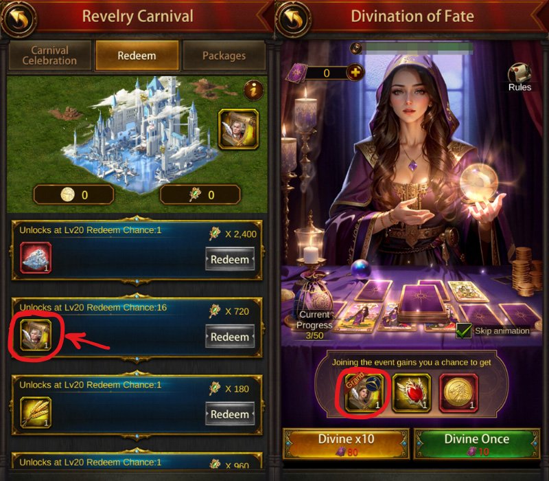 Get General Rumyantsev and Lucilla's Skin in Evony 2025 Christmas